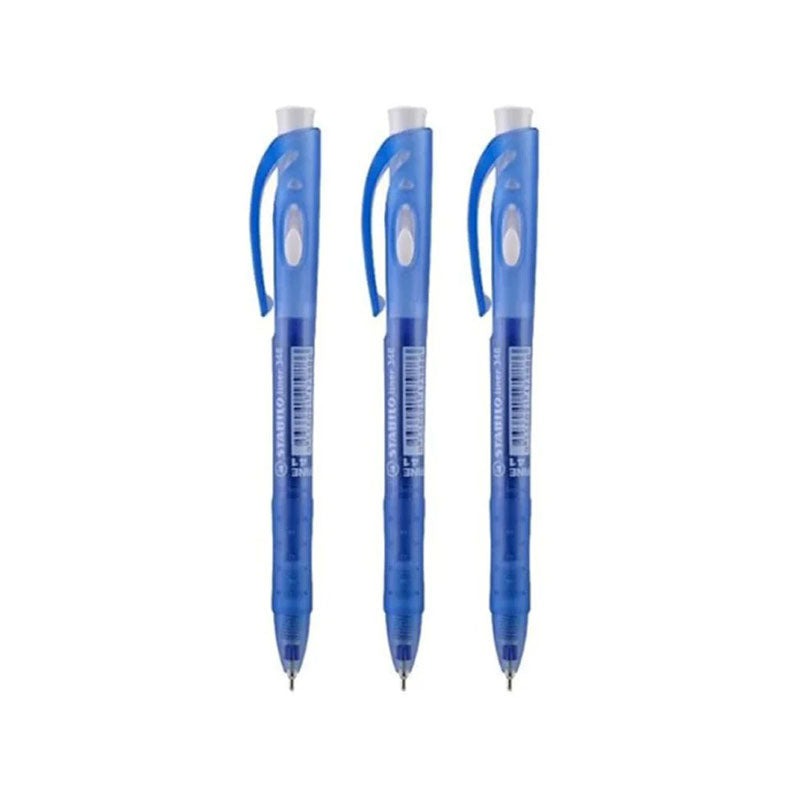 STABILO liner 308FW Ball Pen F-Blue 3s