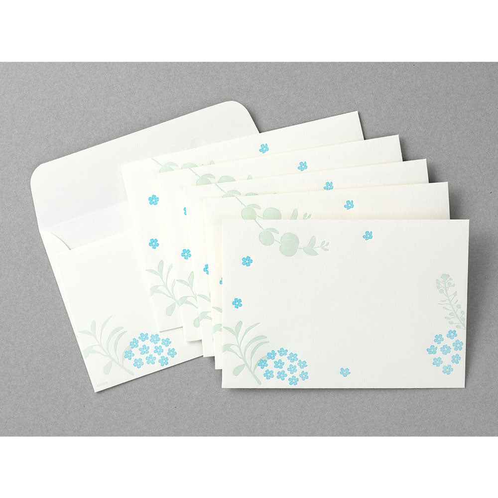 MIDORI Letterpress Envelope Scatter Flowers