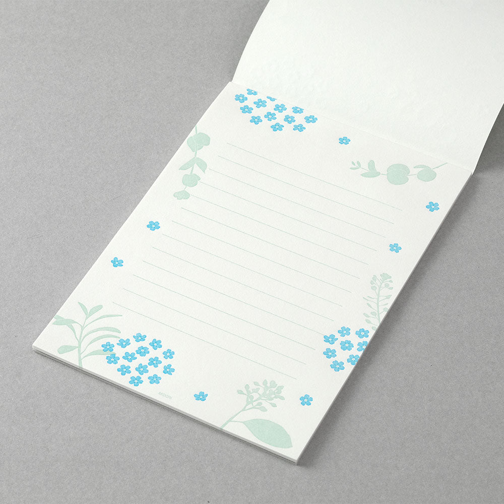 MIDORI Letterpress Letter Pad Scatter Flowers