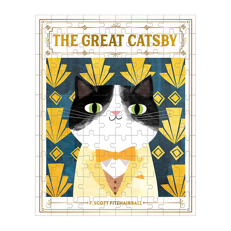 Bookish Cat Puzzle 100pc The Great Catsby 1216764