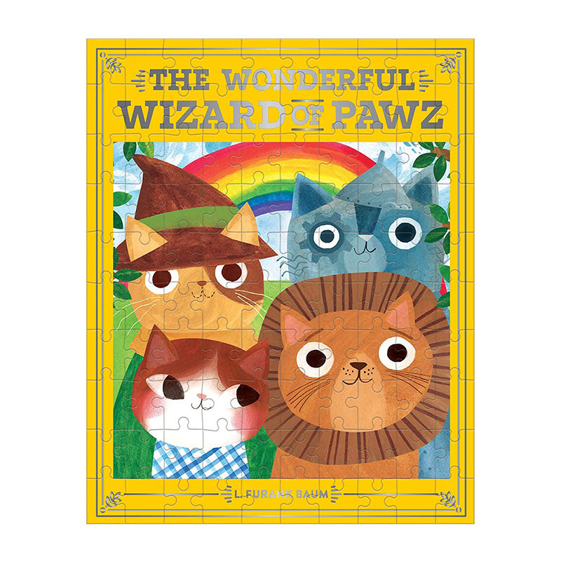 Bookish Cat Puzzle 100pc Wizard Of Pawz 1216765