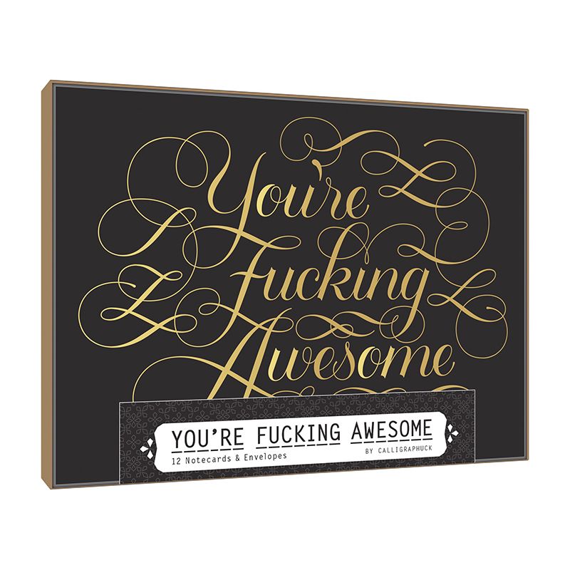 Calligraphuck You're F**ing Awesome Notecards 1206780