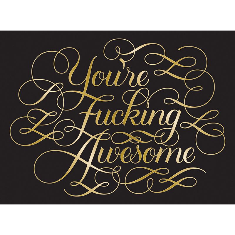 Calligraphuck You're F**ing Awesome Notecards 1206780