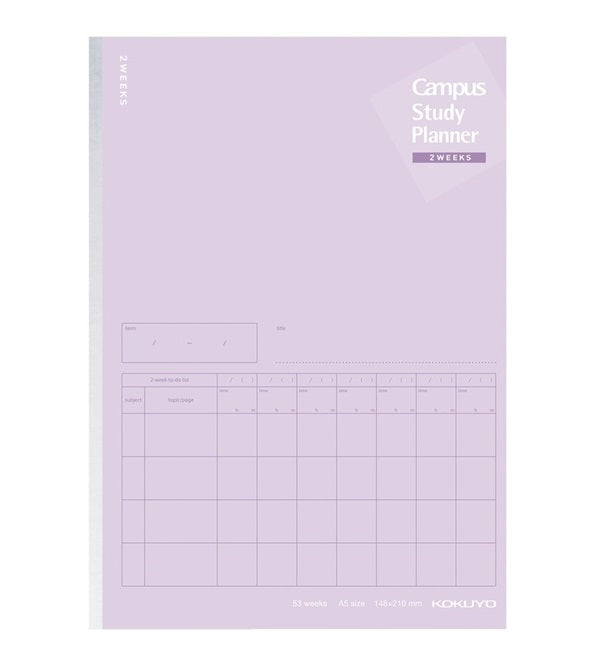 KOKUYO Campus Study Planner-Note(2 Weeks) A5 Purpl Default Title