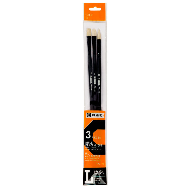 CAMPUS Oil Brushes L Set of 3