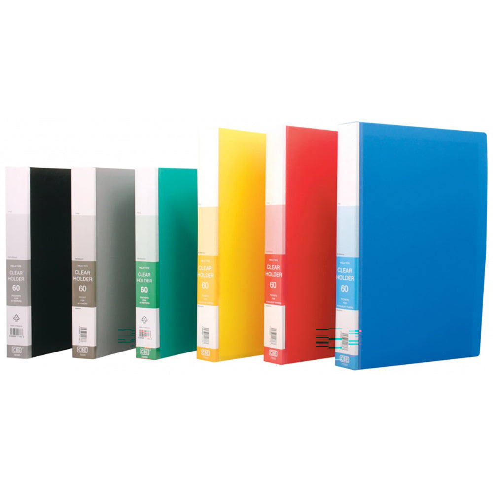 CBE Clear Holder 76060 A4-PP 60P 6Cols Blue