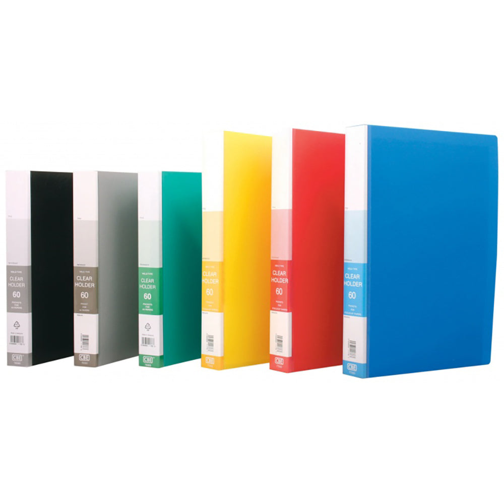 CBE Clear Holder 76060 A4-PP 60P 6Cols Yellow