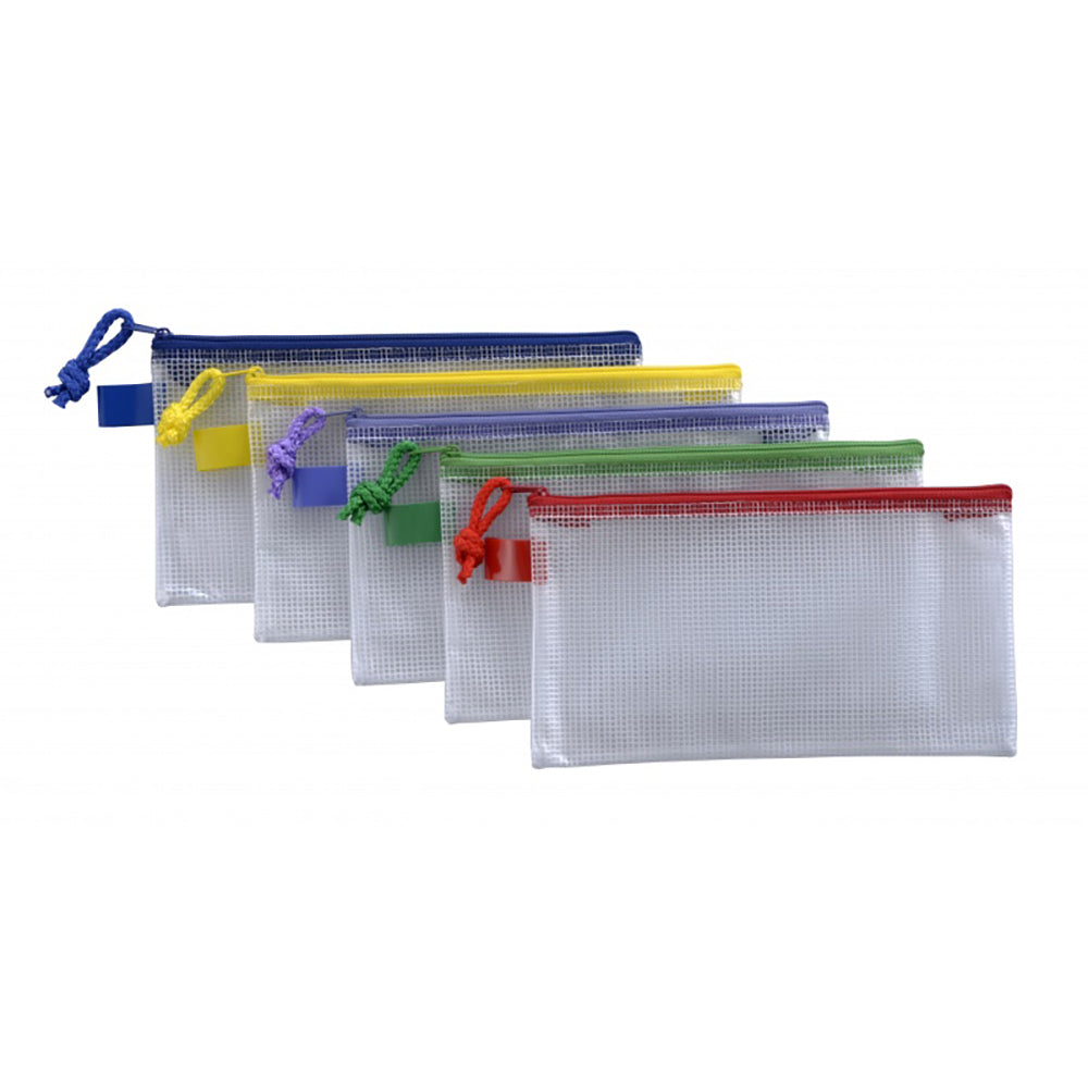 CBE Mesh Zipper Bag 013212 240x127mm Blue