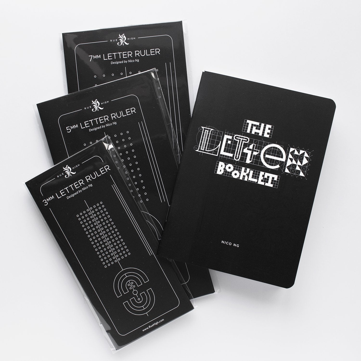 RUEHIGH Letter Ruler Bundle+Box Packaging