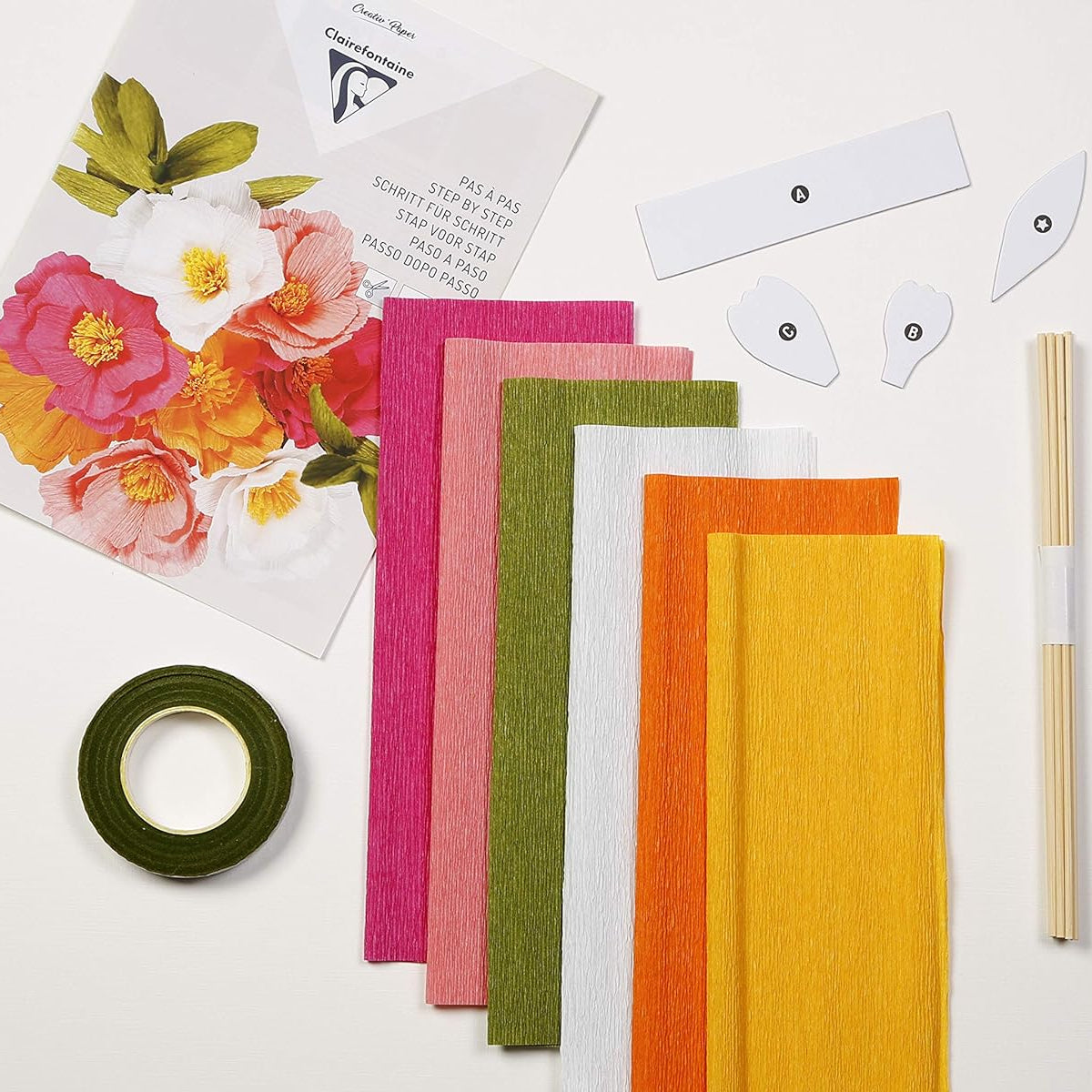 CLAIREFONTAINE Crepe Paper Kits-Bunch of Flowers 1216833