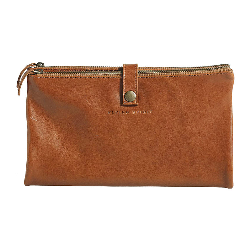 CLAIREFONTAINE Flying Spirit Leather Flat Pencil Sleeve Cognac Default Title