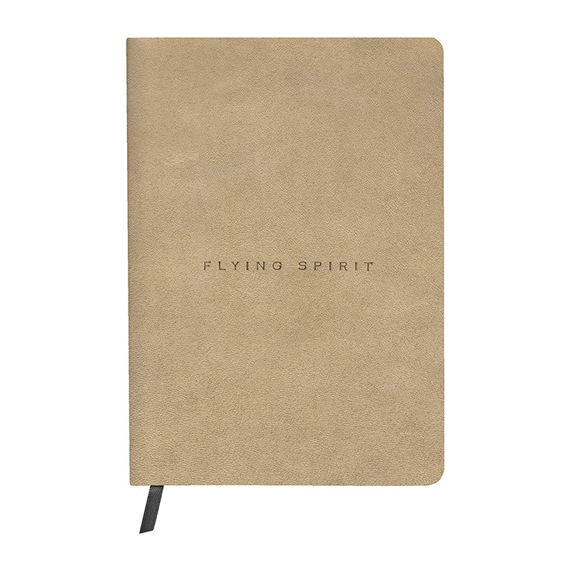 CLAIREFONTAINE Flying Spirit Leather Journal A5 Dot Beige Default Title