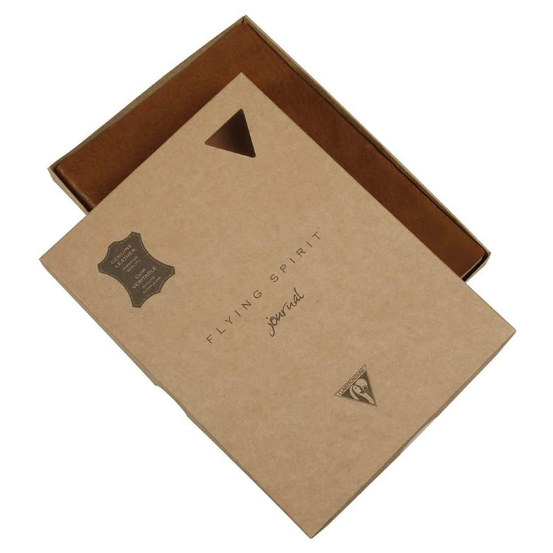 CLAIREFONTAINE Flying Spirit Leather Journal A5 Dot Cognac Default Title
