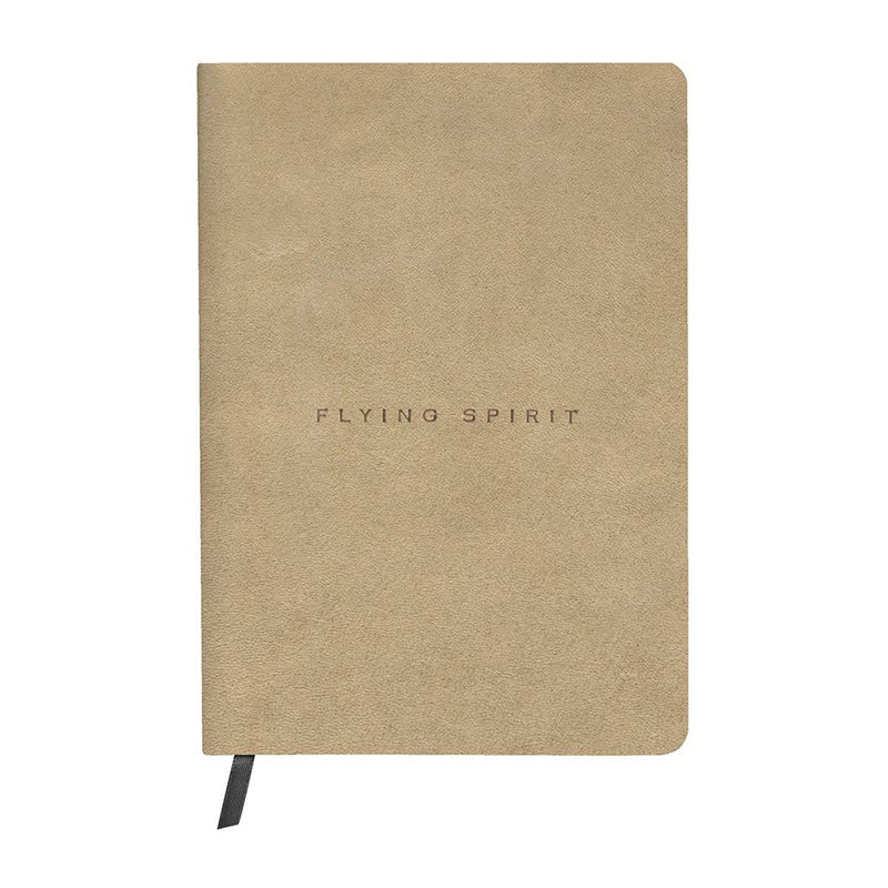 CLAIREFONTAINE Flying Spirit Leather Journal A5 Lined Beige Default Title