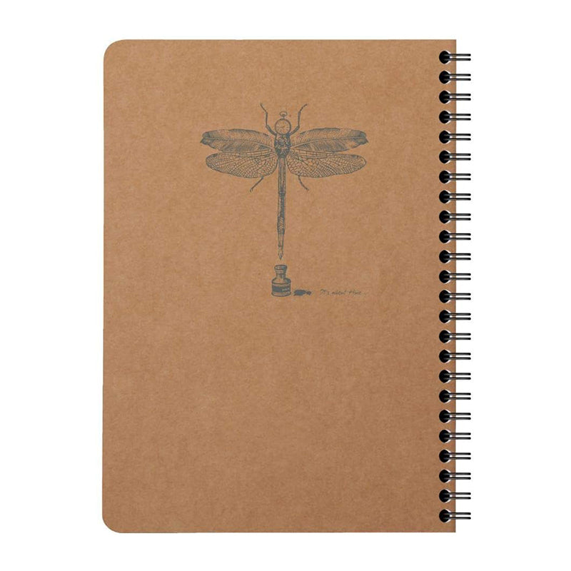 CLAIREFONTAINE Flying Spirit Notebook Wire+Pkt A5 Lined Kraft Default Title