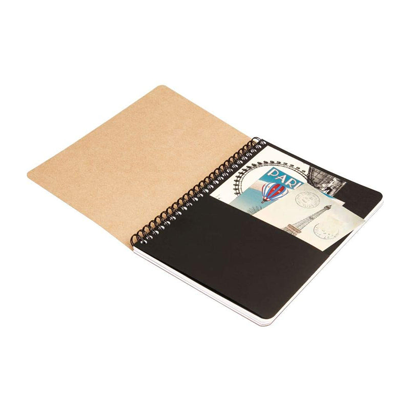 CLAIREFONTAINE Flying Spirit Notebook Wire+Pkt A5 Lined Kraft Default Title
