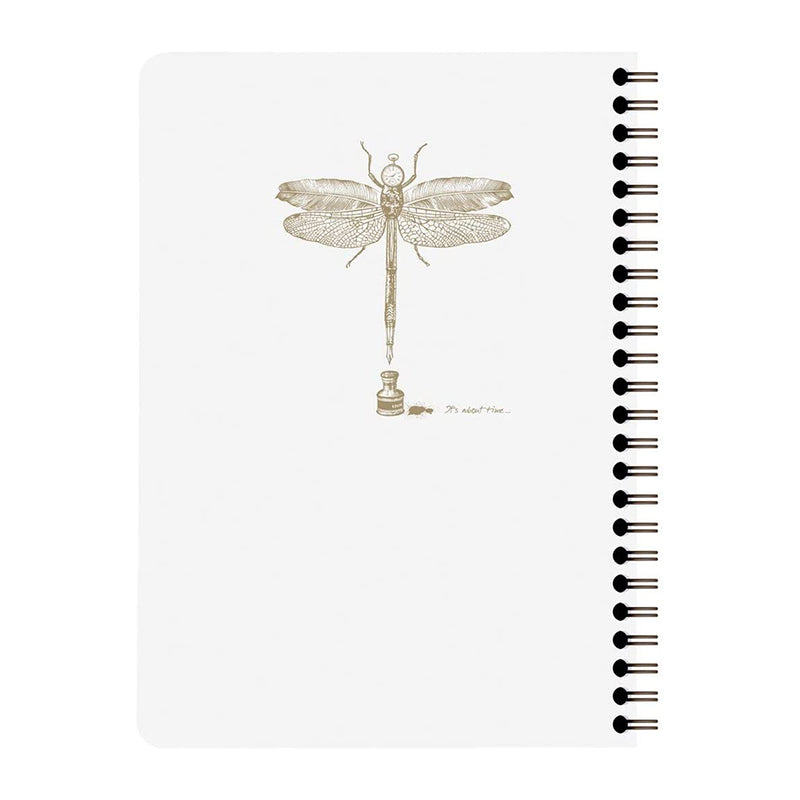 CLAIREFONTAINE Flying Spirit Notebook Wire+Pkt A5 Lined White Default Title