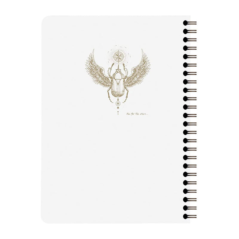 CLAIREFONTAINE Flying Spirit Notebook Wire+Pkt A5 Lined White Default Title