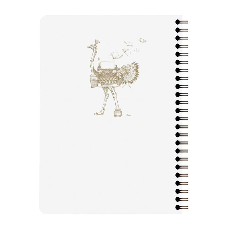 CLAIREFONTAINE Flying Spirit Notebook Wire+Pkt A5 Lined White Default Title