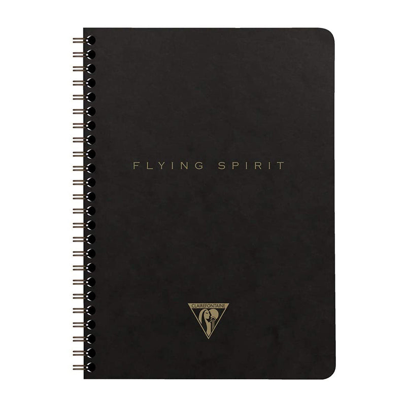 CLAIREFONTAINE Flying Spirit Notebook Wirebound A5 Lined 60s Black Default Title