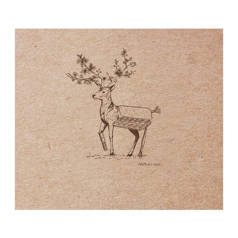 CLAIREFONTAINE Flying Spirit Sketchbook 15.5x15.5cm Kraft 50s Default Title