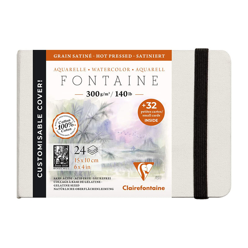 CLAIREFONTAINE Fontaine Hard Album Hot Pressed 300g 10x15cm Default Title