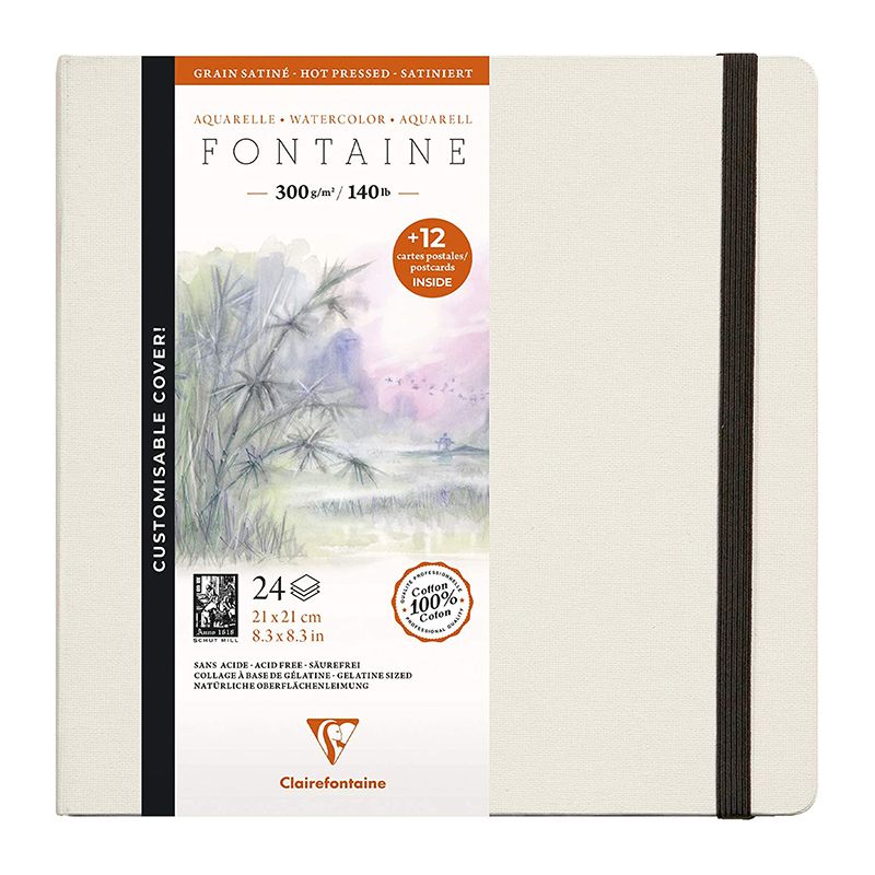 CLAIREFONTAINE Fontaine Hard Album Hot Pressed 300g 21x21cm Default Title