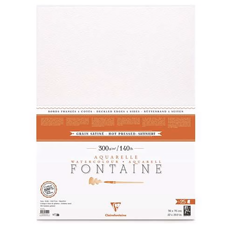 CLAIREFONTAINE Fontaine Hot Pressed 300g A5 Sample 25s