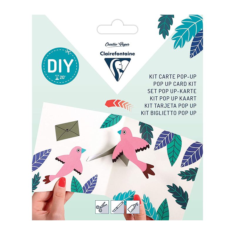 CLAIREFONTAINE Pop-Up Card Kits 140x140mm Congratulations Default Title