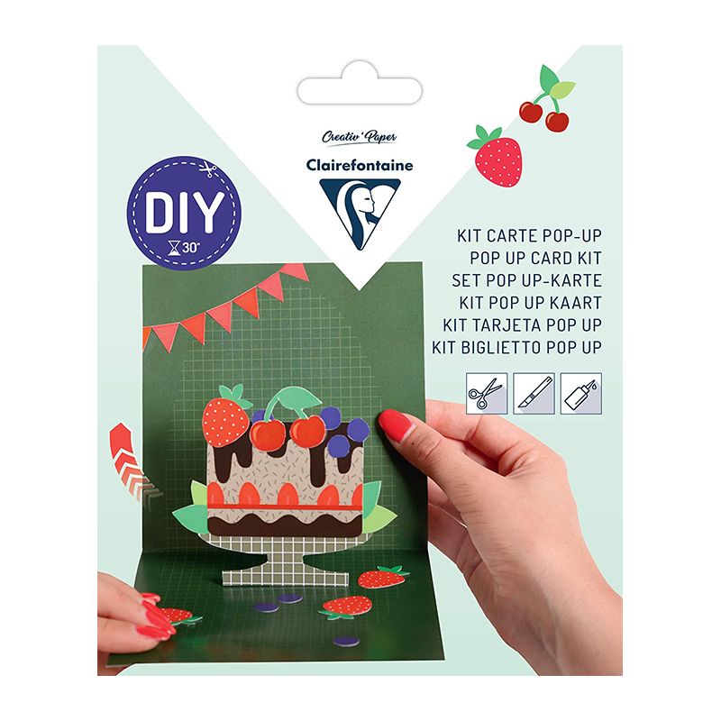 CLAIREFONTAINE Pop-Up Card Kits 140x140mm Happy Birthday Default Title