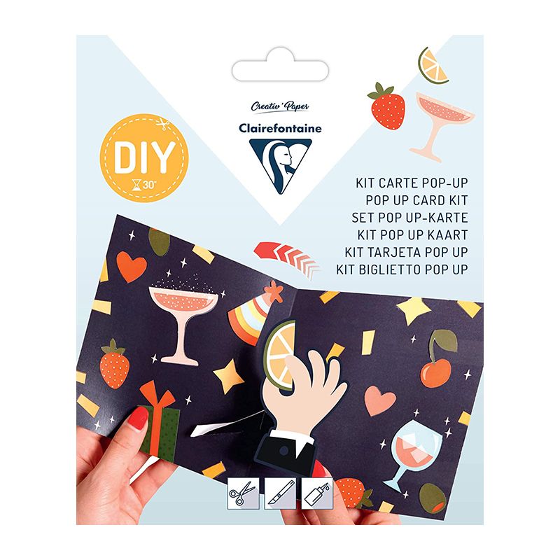 CLAIREFONTAINE Pop-Up Card Kits 140x140mm Ready For The Party Default Title