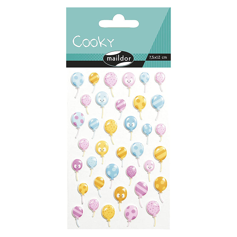 MAILDOR 3D Stickers Cooky Balloons 1s Default Title