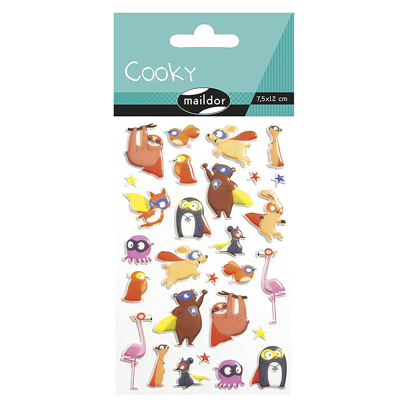 MAILDOR 3D Stickers Cooky Superheroes Animals 1s Default Title
