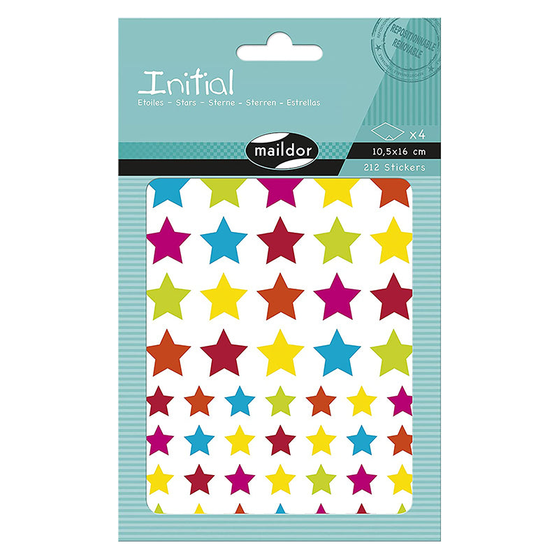 MAILDOR Geo Stickers Initial Multicolour Stars 4s Default Title