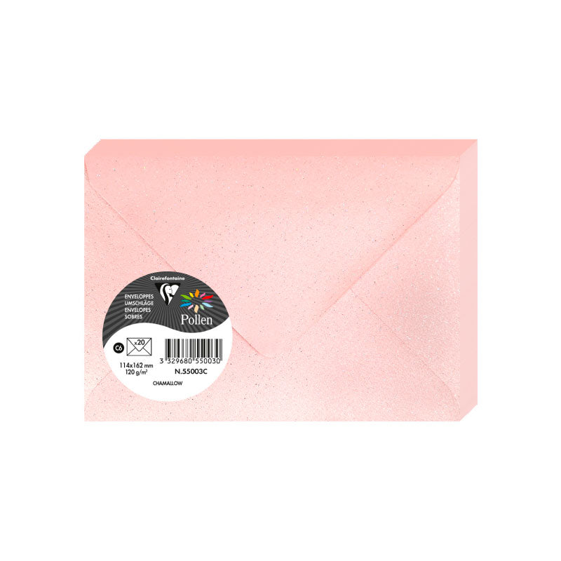 POLLEN Glitter Envelopes 120g 114x162mm 20s Marshmallow Default Title