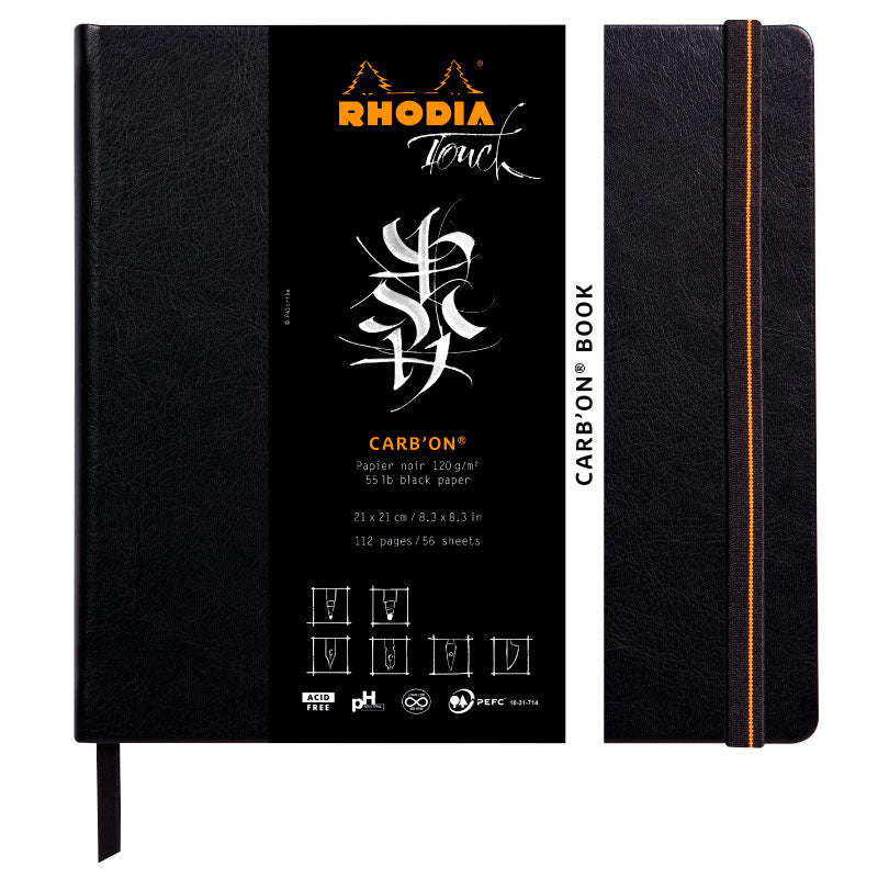 RHODIA Touch Carbon Book 120g 21x21cm Blank 56s Default Title