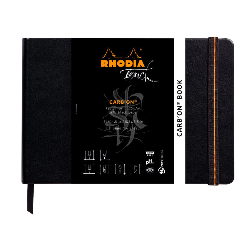 RHODIA Touch Carbon Book 120g A5 Blank 56s Default Title