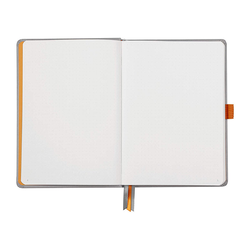 RHODIArama Goalbook Hardcover White A5 Dot Silver Default Title