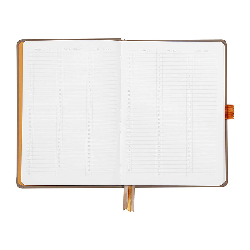 RHODIArama Goalbook HC White A5 Dot Taupe Default Title