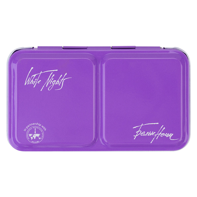 WHITE NIGHTS Empty Metal Box for 12 Pans Lilac