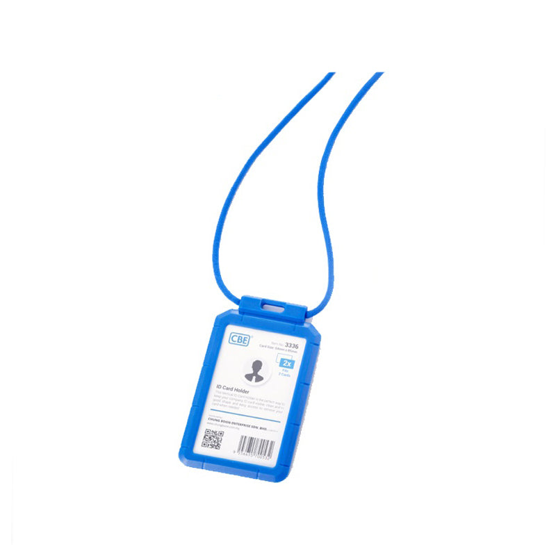 CBE ID Card Holder+Lanyard 3336(Set) Blue