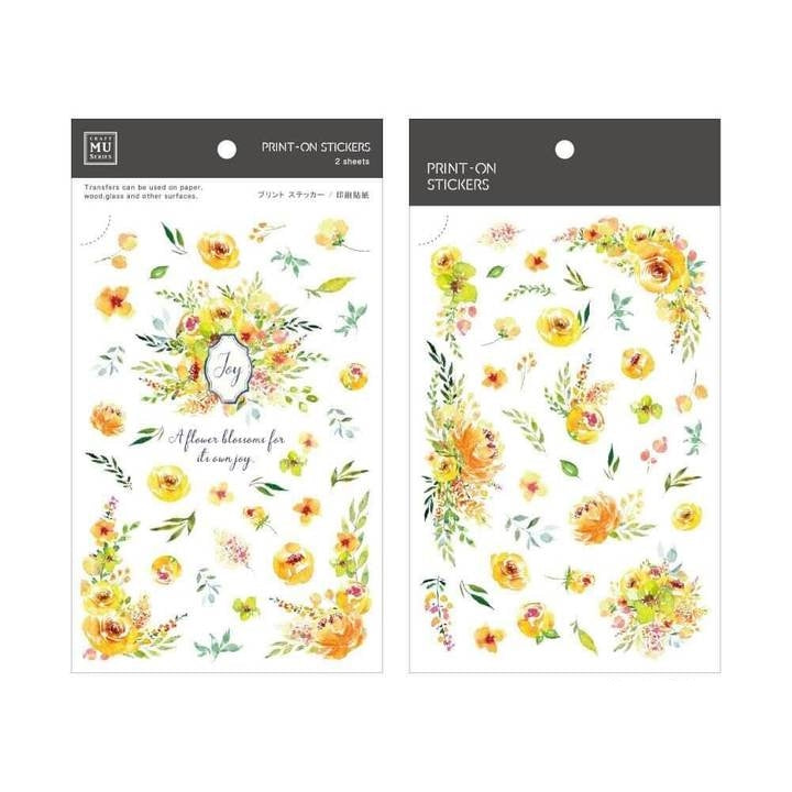 MU Print-On Sticker 2s 143-Gold Flowers In Bloom