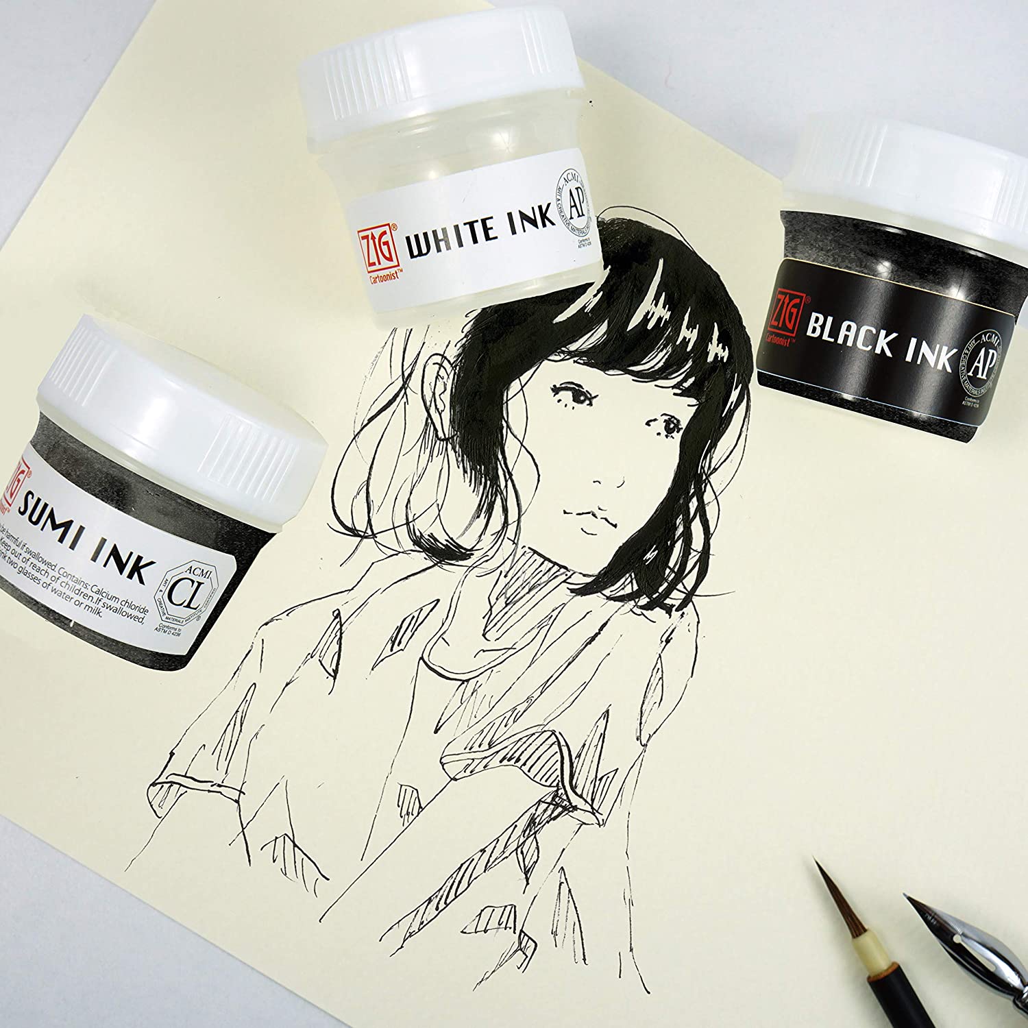 ZIG Inktober 3pcs Ink Set Default Title