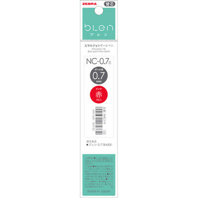 ZEBRA Ball Pen Refill NC 0.7mm Red