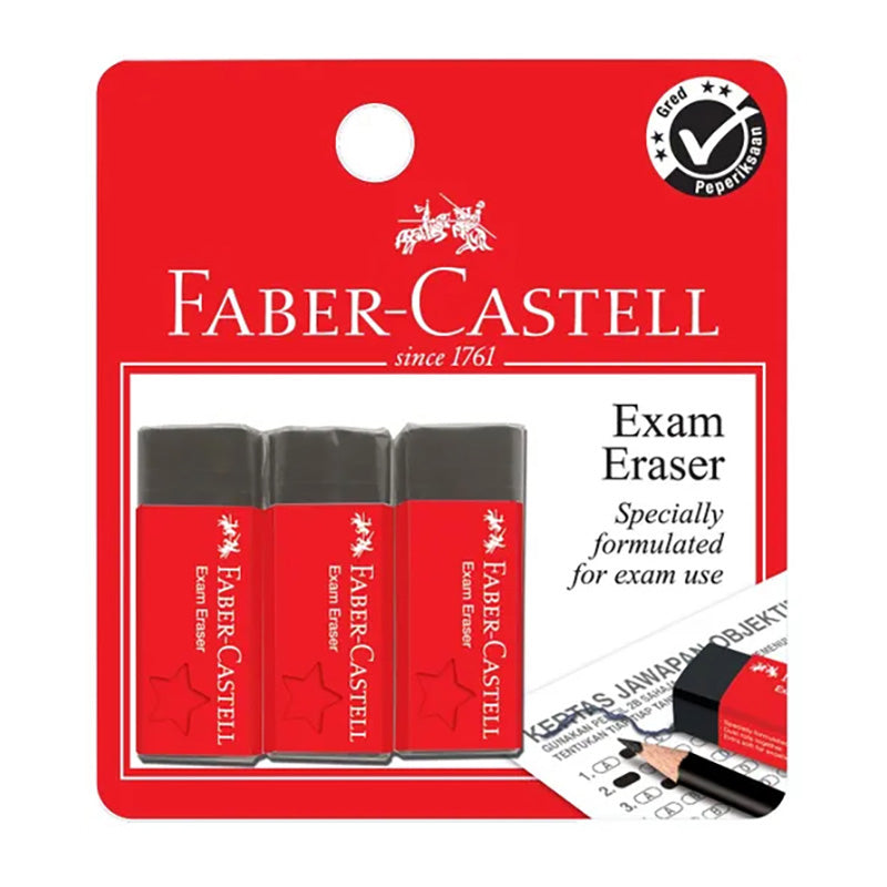 FABER-CASTELL Exam Eraser 187234 Slim 3BC