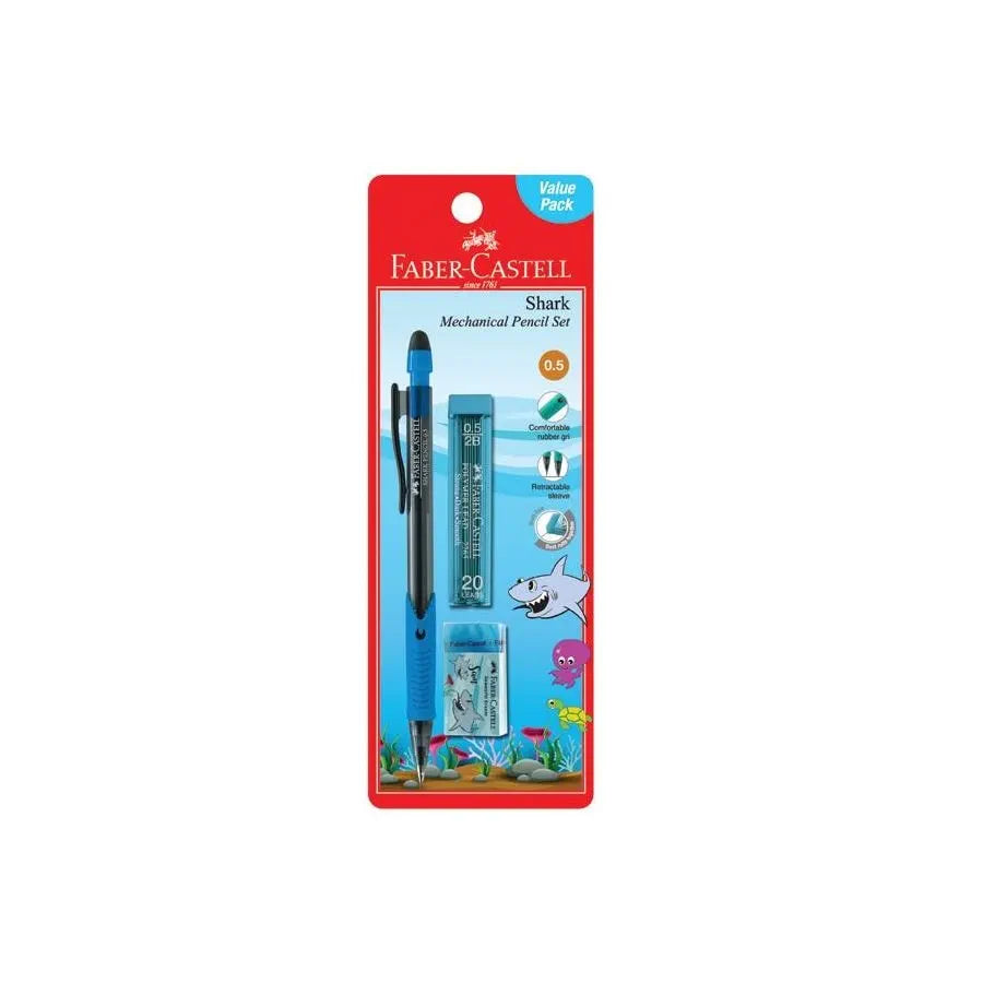 FABER-CASTELL Mechanical Pencil Set 130010 Shark MP 0.5mm+Lead+Eraser