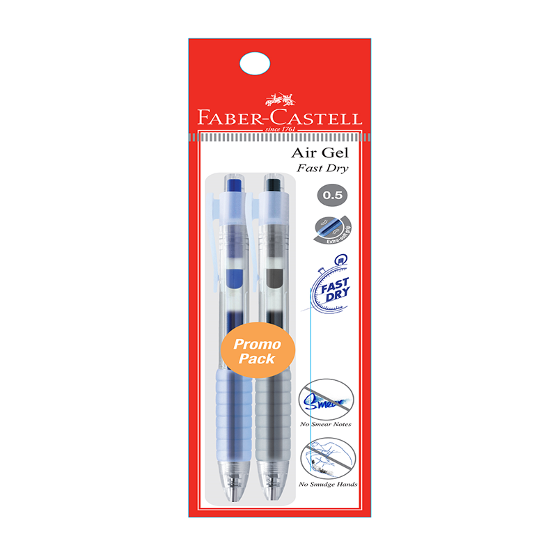 FABER-CASTELL Air Gel 0.5mm 540891 1Blue+1Black Default Title