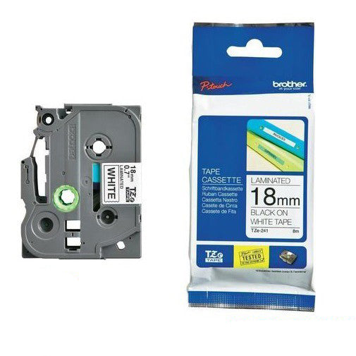BROTHER TZe Tape TZe-241 18mm Black on White