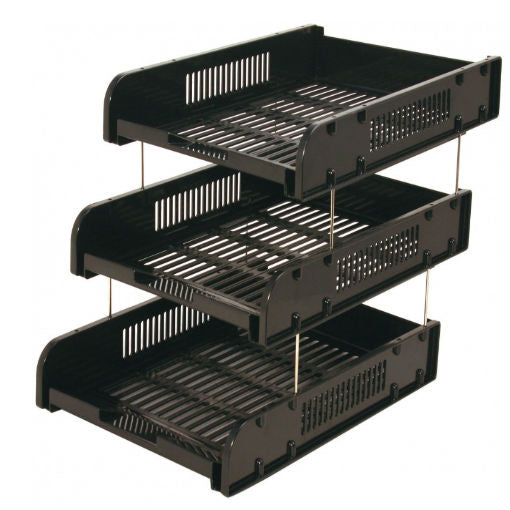 CBE ABS Document Tray 8012 3-Tier Black