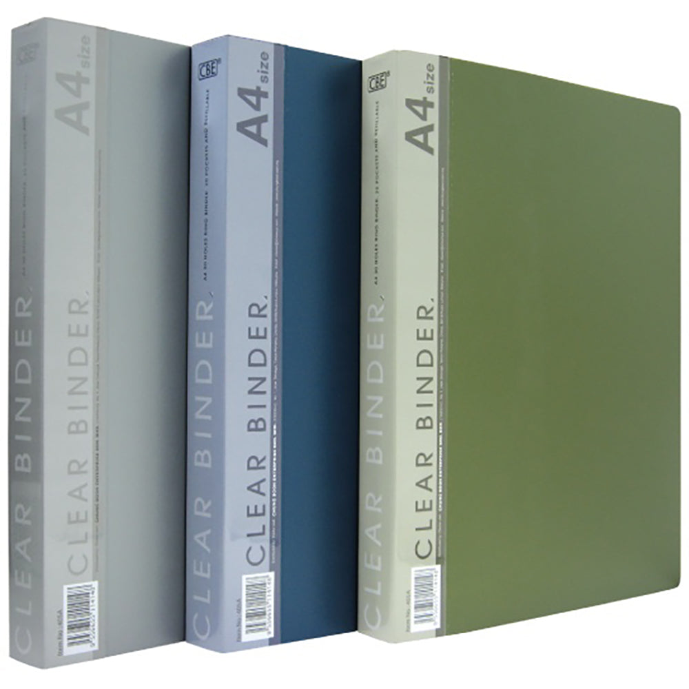 CBE Ref.Clear Holder 405A A4 Metallic 20P/30H Silv